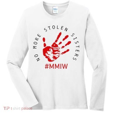 Mmiw Missing Native American Indigenous Women Sisters Red Women's Long Sleeve Shirt