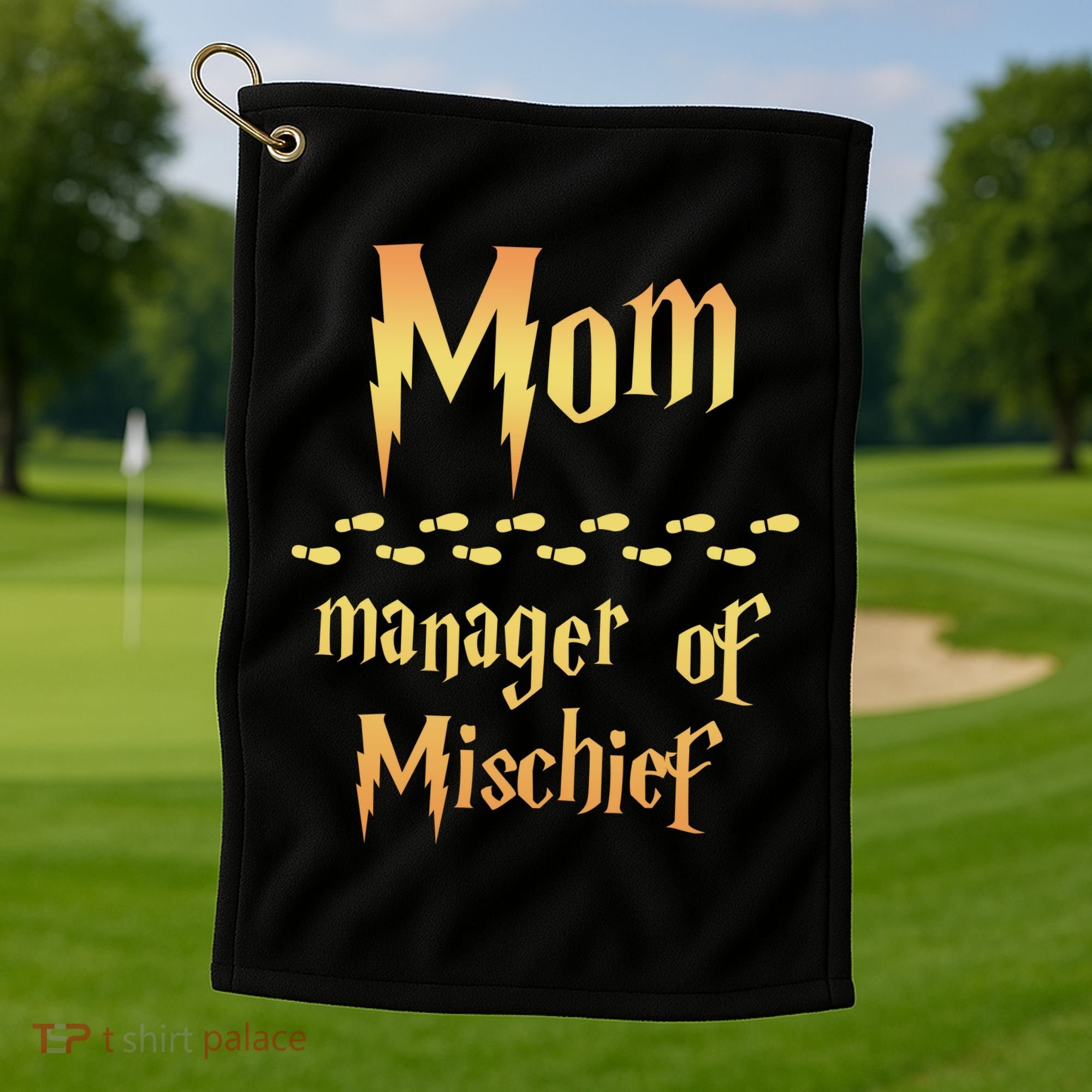 Mom Manager Of Mischief Gift Golf Towel