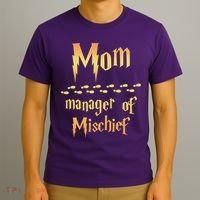 Mom Manager Of Mischief Gift T-Shirt thumb 3