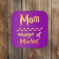 Mom Manager Of Mischief Gift Coaster thumb 0