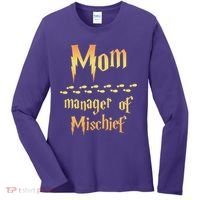 Mom Manager Of Mischief Gift Women's Long Sleeve Shirt thumb 0