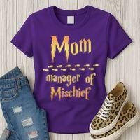 Mom Manager Of Mischief Gift Women's T-Shirt thumb 3