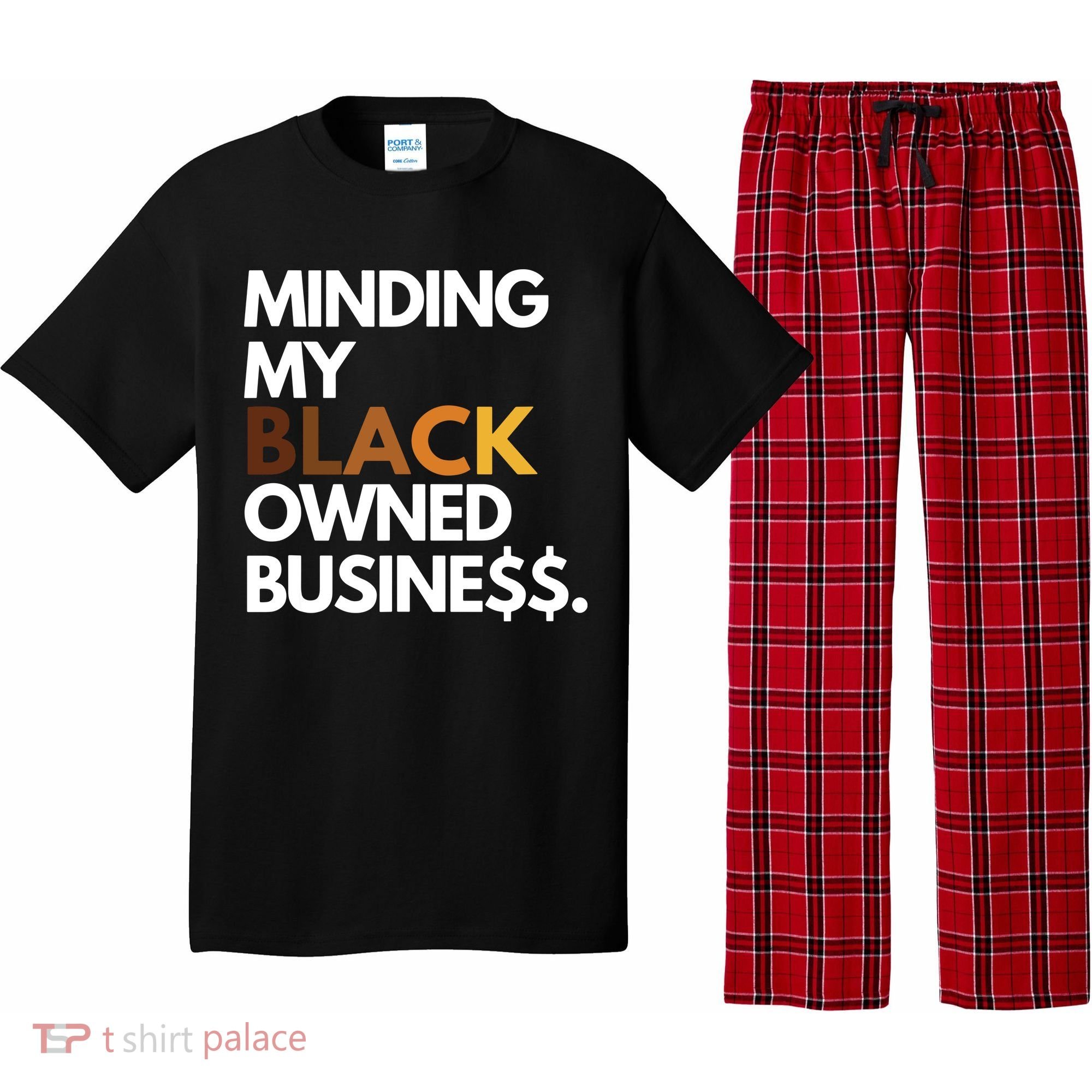 Minding My Owned Black Business Pajama Set