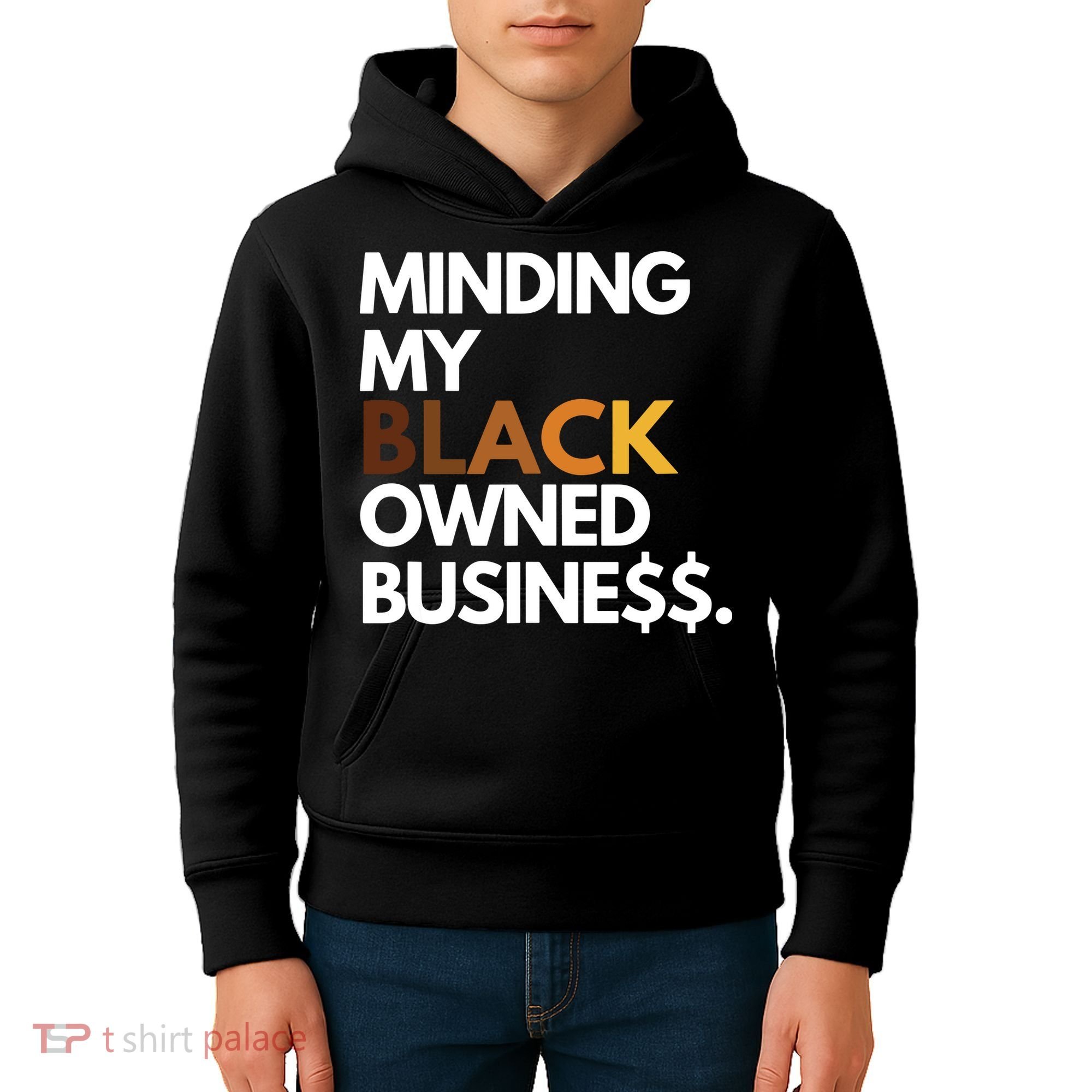 Minding My Owned Black Business Kids Hoodie