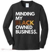 Minding My Owned Black Business Kids Long Sleeve Shirt thumb 0
