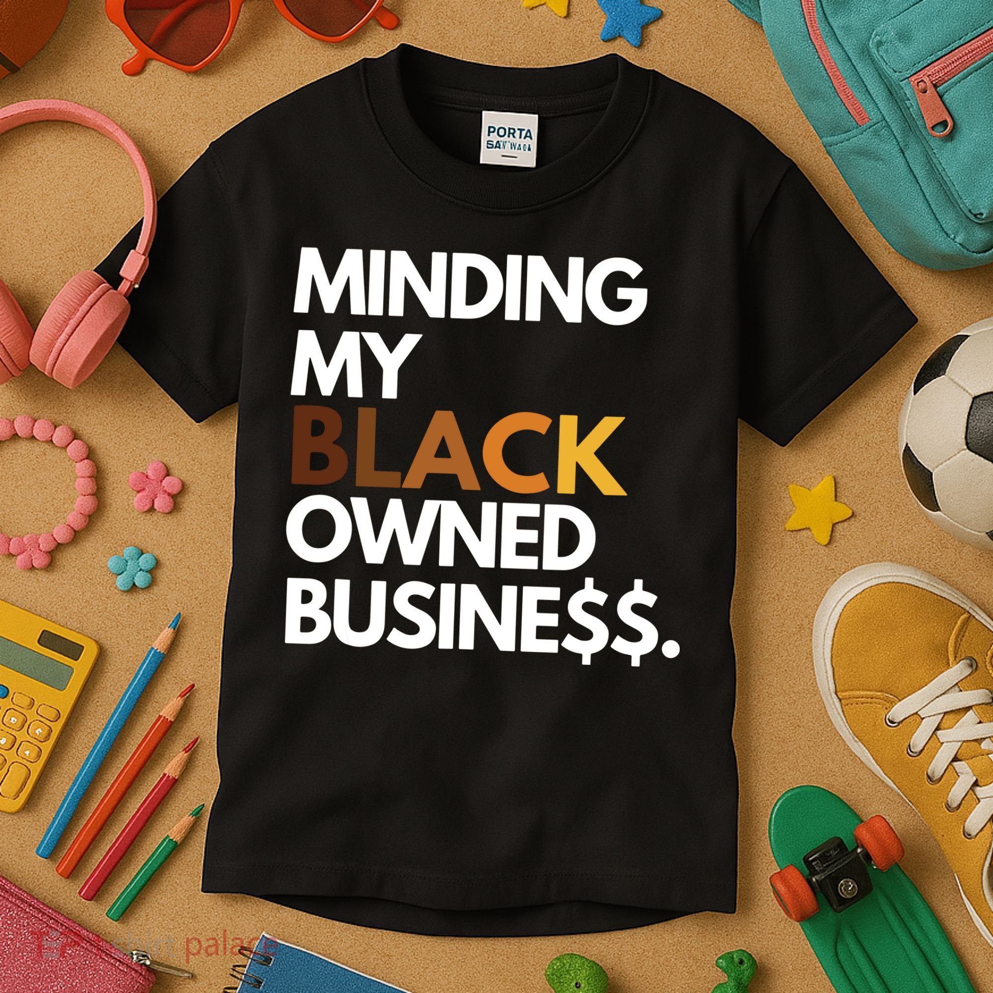 Minding My Owned Black Business Kids T-Shirt