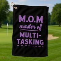 MOM Master Of Multitasking Golf Towel thumb 1
