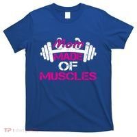 Mom Made Of Muscles Funny Fitness Gym Gift T-Shirt thumb 0