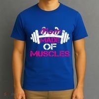 Mom Made Of Muscles Funny Fitness Gym Gift T-Shirt thumb 3