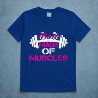 Mom Made Of Muscles Funny Fitness Gym Gift T-Shirt thumb 5