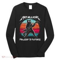 Metallicat Meowster Of Purrpets Funny Cat Long Sleeve Shirt thumb 0
