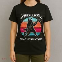 Metallicat Meowster Of Purrpets Funny Cat T-Shirt thumb 4