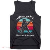 Metallicat Meowster Of Purrpets Funny Cat Tank Top thumb 0