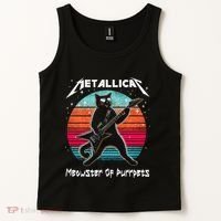 Metallicat Meowster Of Purrpets Funny Cat Tank Top thumb 2