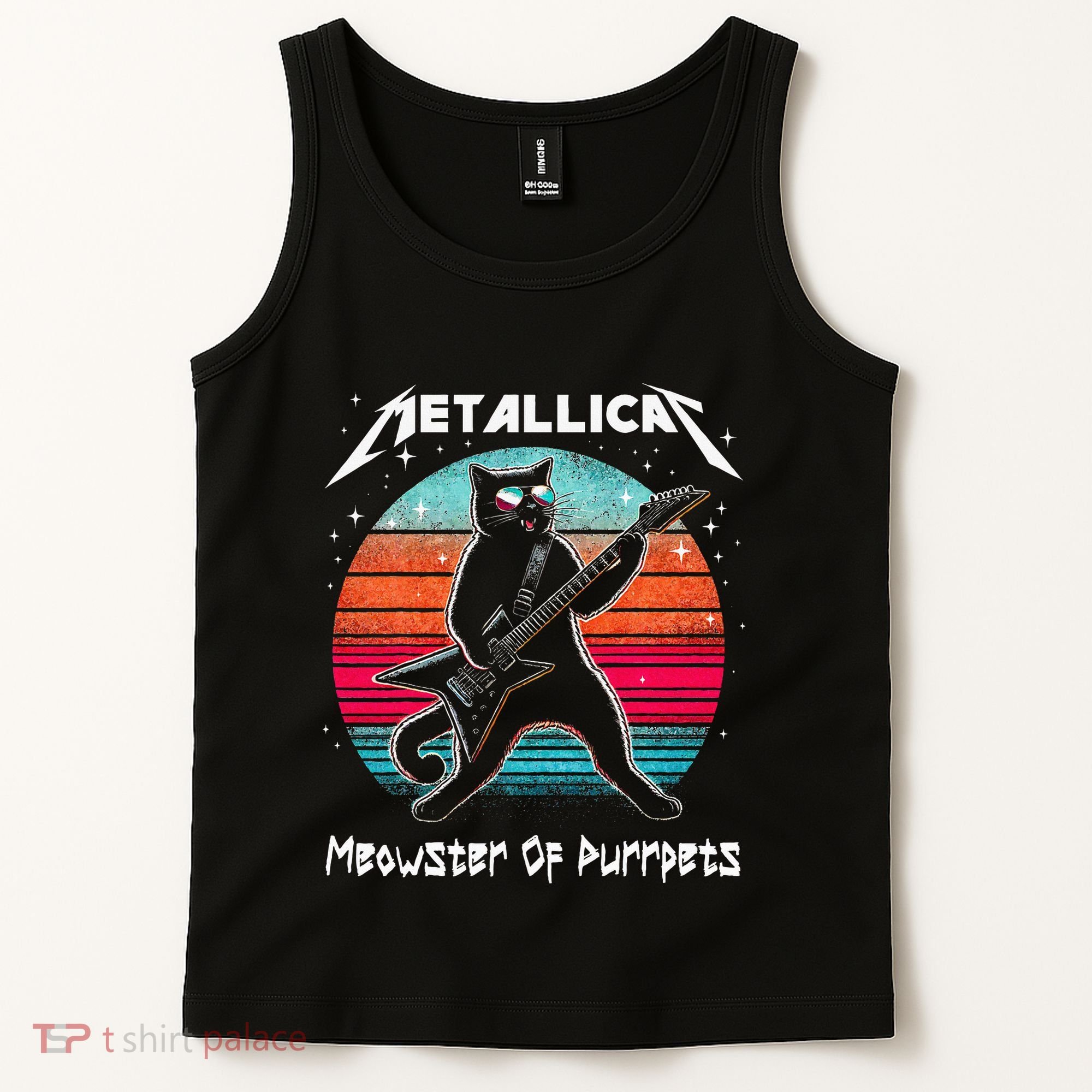 Metallicat Meowster Of Purrpets Funny Cat Tank Top