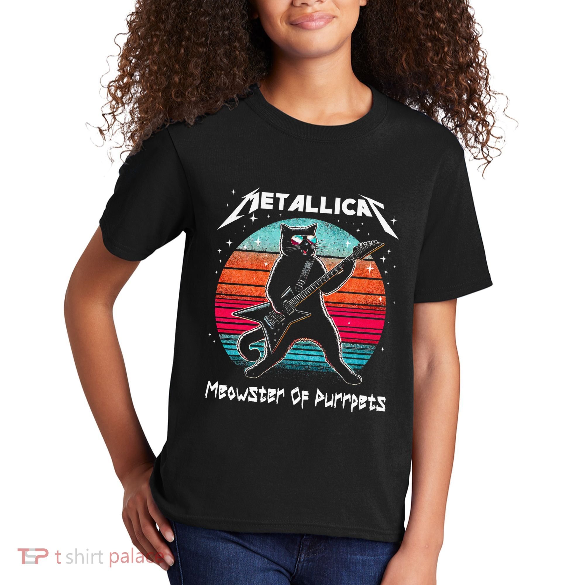 Metallicat Meowster Of Purrpets Funny Cat Kids T-Shirt