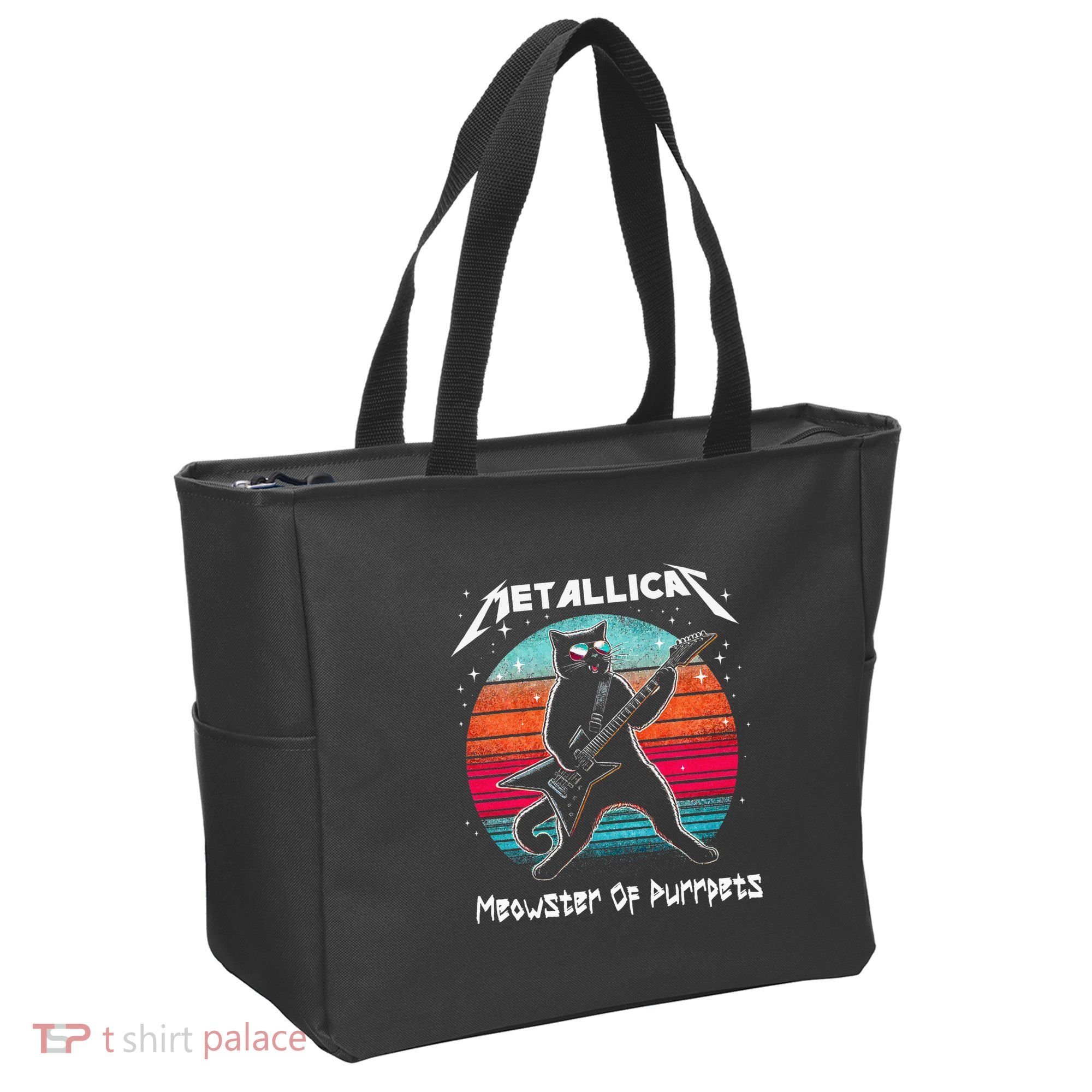 Metallicat Meowster Of Purrpets Funny Cat Tote Bag