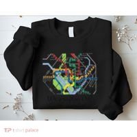 Metro Map Of Washington Dc Art Gift City Rail Transit Sweatshirt thumb 2