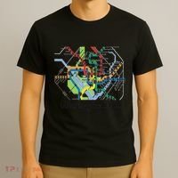 Metro Map Of Washington Dc Art Gift City Rail Transit T-Shirt thumb 3