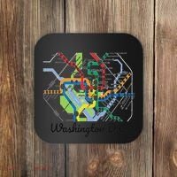 Metro Map Of Washington Dc Art Gift City Rail Transit Coaster thumb 0