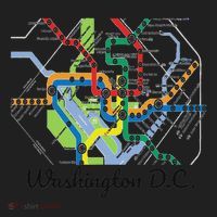 Metro Map Of Washington Dc Art Gift City Rail Transit Hat thumb 2