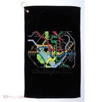 Metro Map Of Washington Dc Art Gift City Rail Transit Golf Towel thumb 0