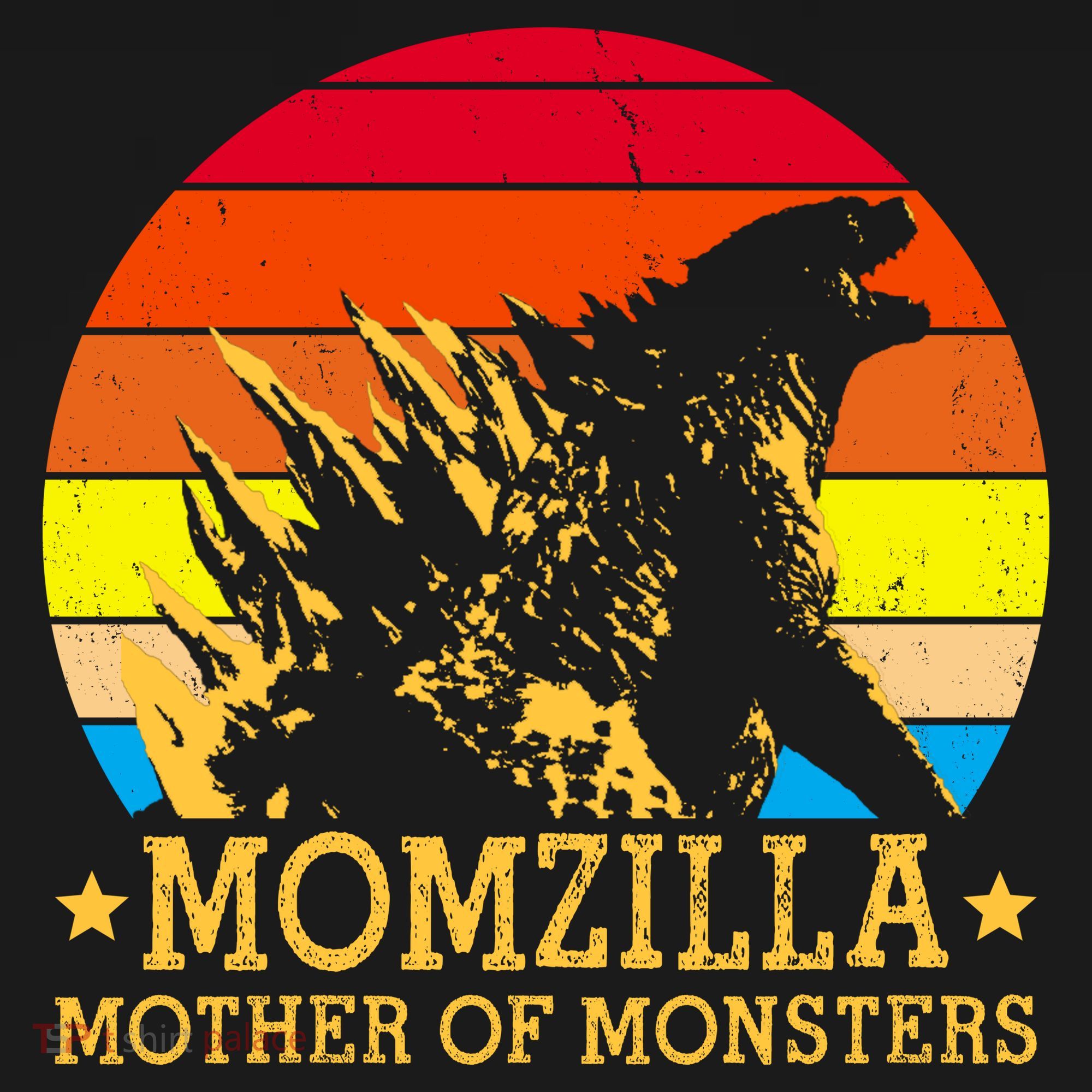 Momzilla Mother Of The Monsters Retro Vintage T-Shirt