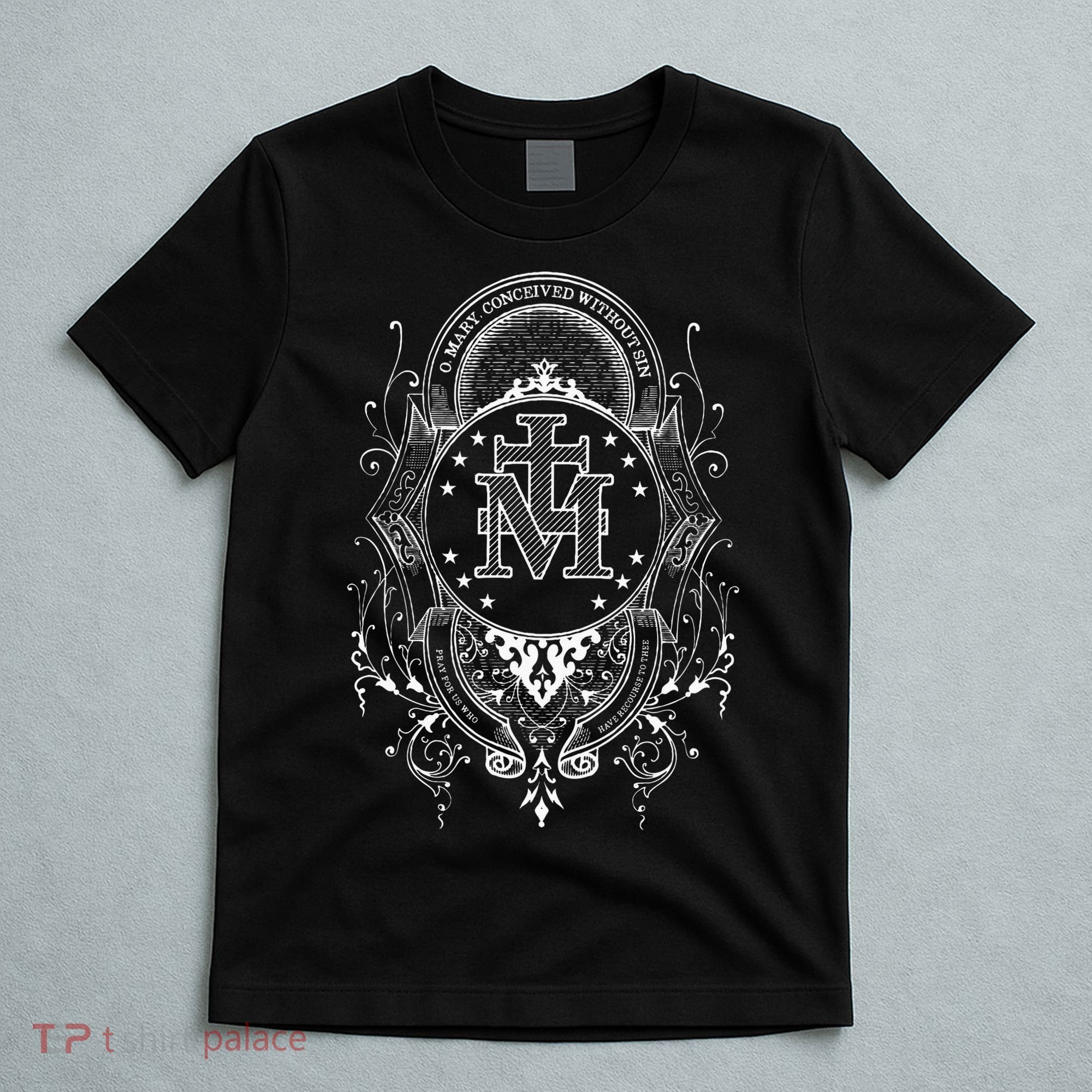 Miraculous Medal Our Lady Of Grace Blessed Mary Catholic T-Shirt