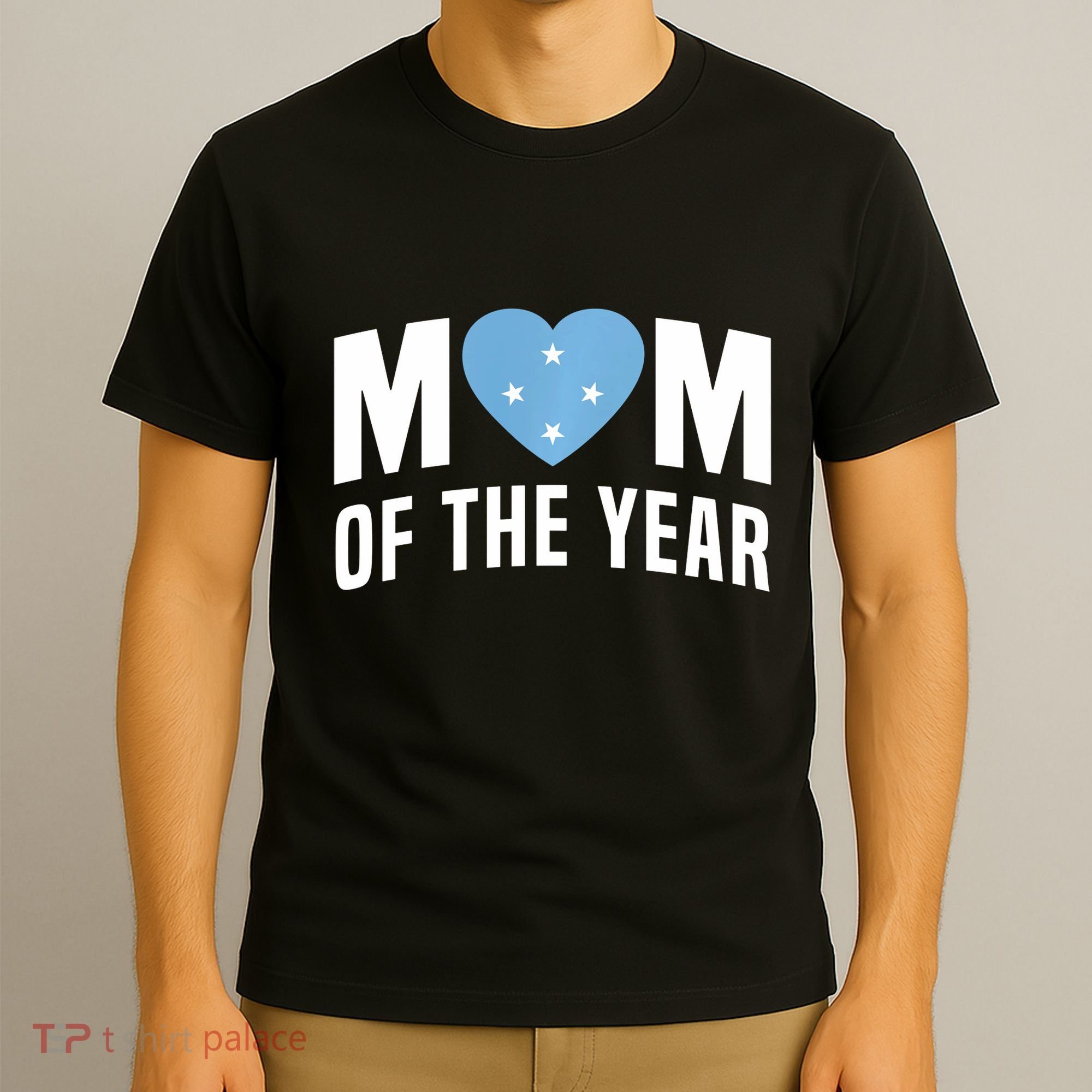 Micronesian Mom Of The Year Cute Micronesia Flag Heart T-Shirt