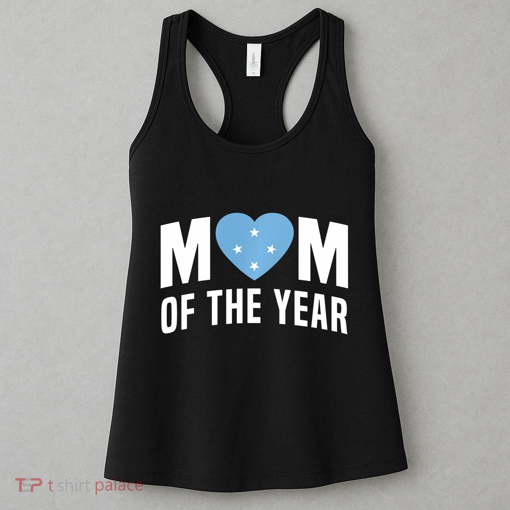 Micronesian Mom Of The Year Cute Micronesia Flag Heart Women's Tank Top