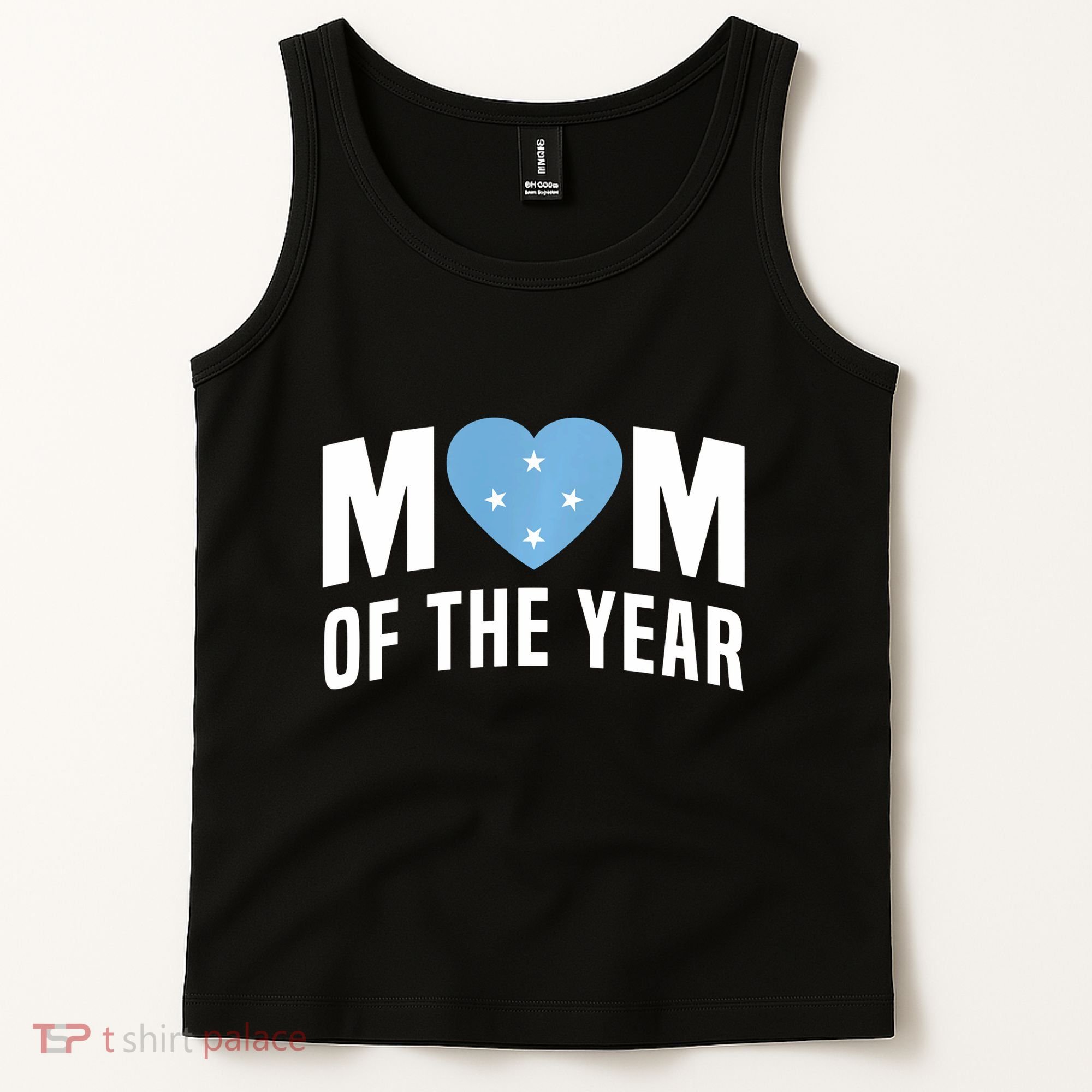Micronesian Mom Of The Year Cute Micronesia Flag Heart Tank Top