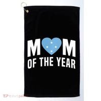 Micronesian Mom Of The Year Cute Micronesia Flag Heart Golf Towel thumb 0