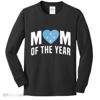 Micronesian Mom Of The Year Cute Micronesia Flag Heart Kids Long Sleeve Shirt thumb 0