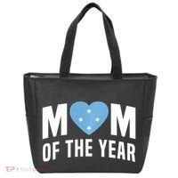 Micronesian Mom Of The Year Cute Micronesia Flag Heart Tote Bag thumb 0