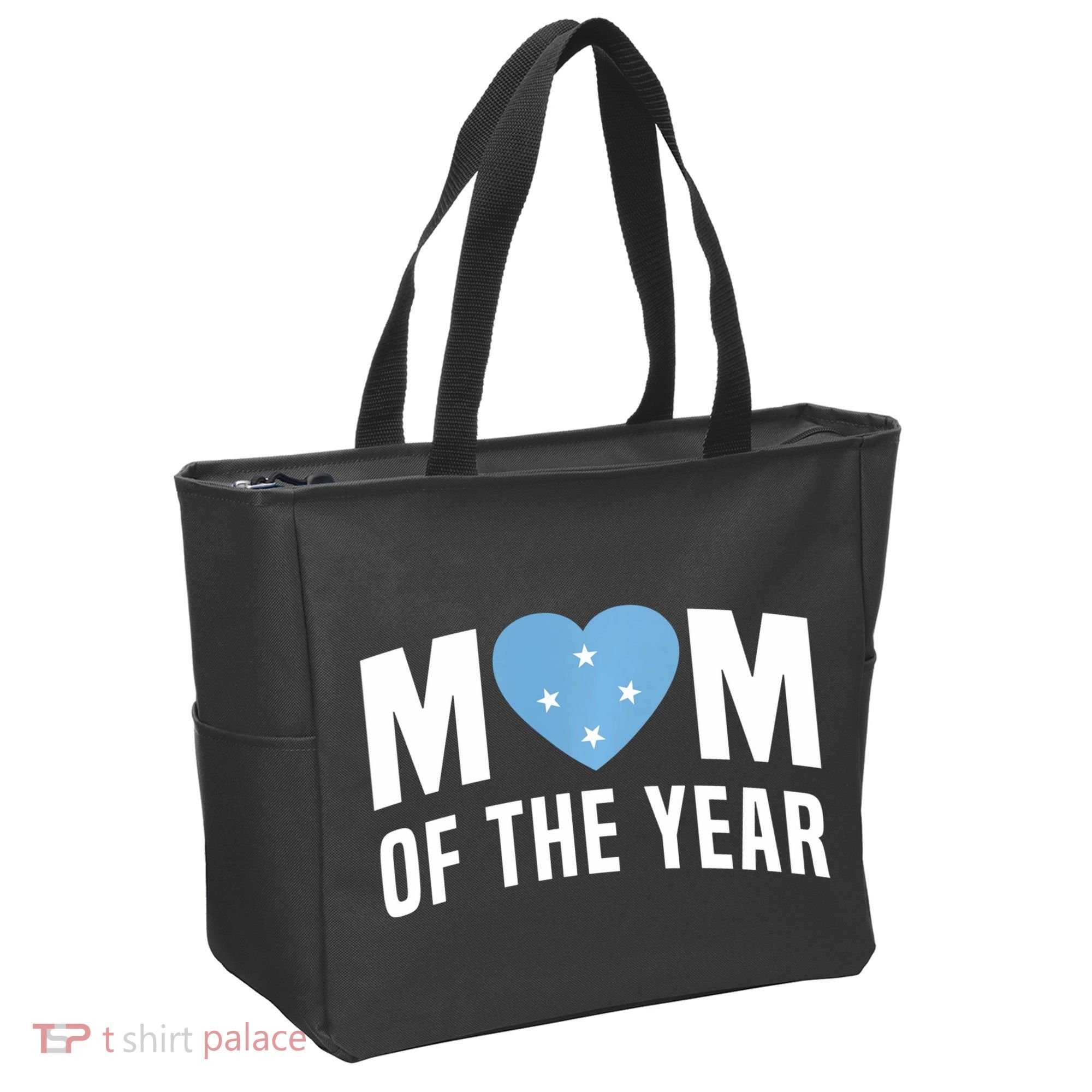 Micronesian Mom Of The Year Cute Micronesia Flag Heart Tote Bag