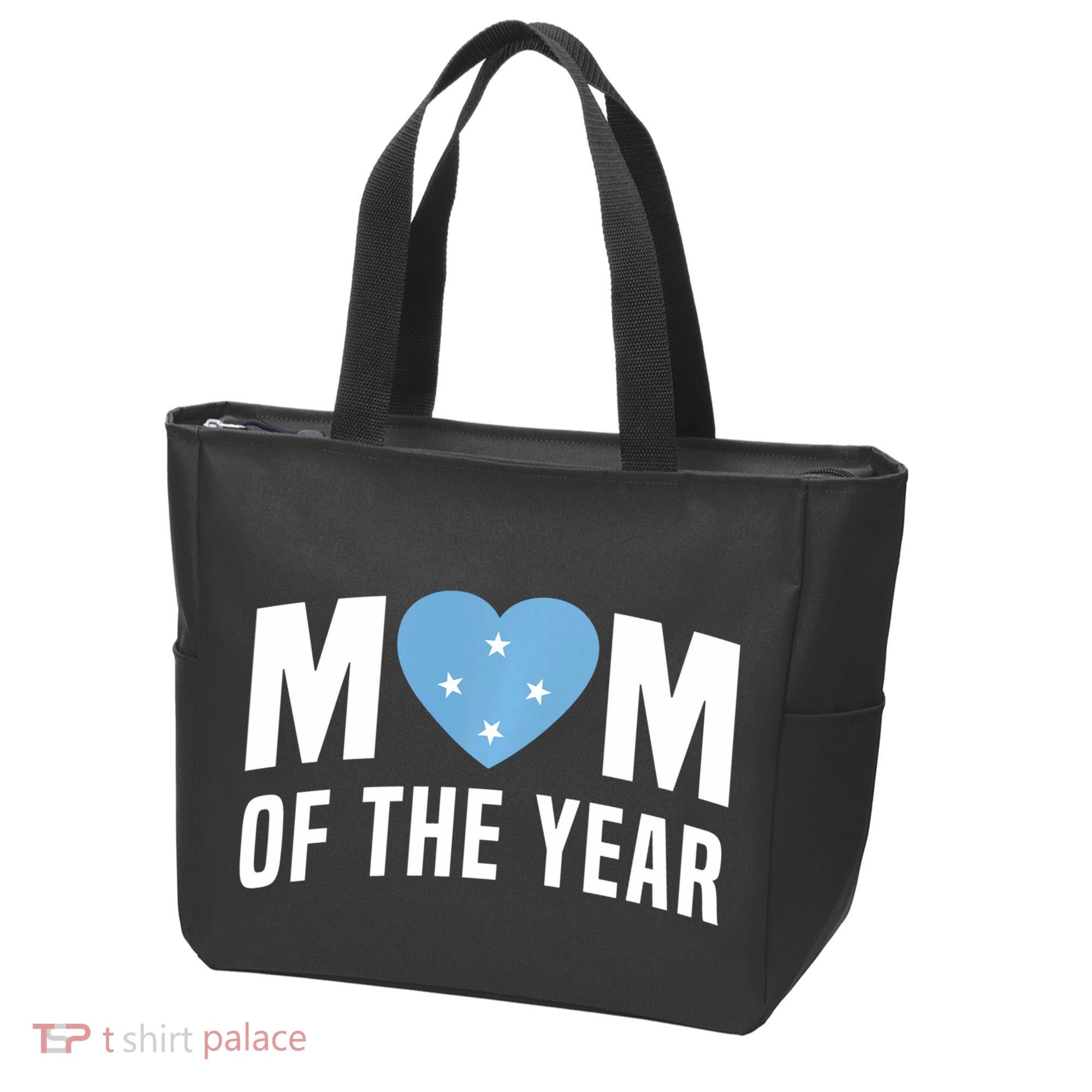 Micronesian Mom Of The Year Cute Micronesia Flag Heart Tote Bag