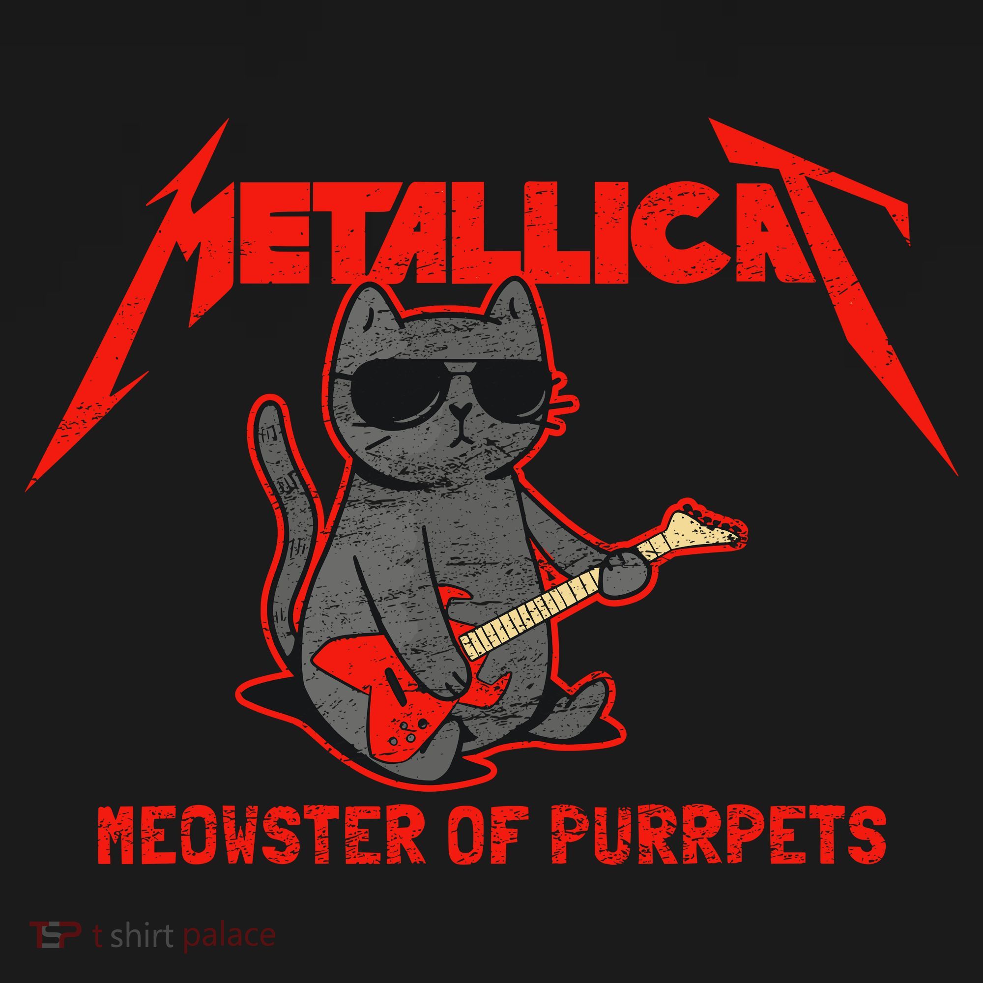 Metallicat Meowster Of Purrpets Funny Cat T-Shirt