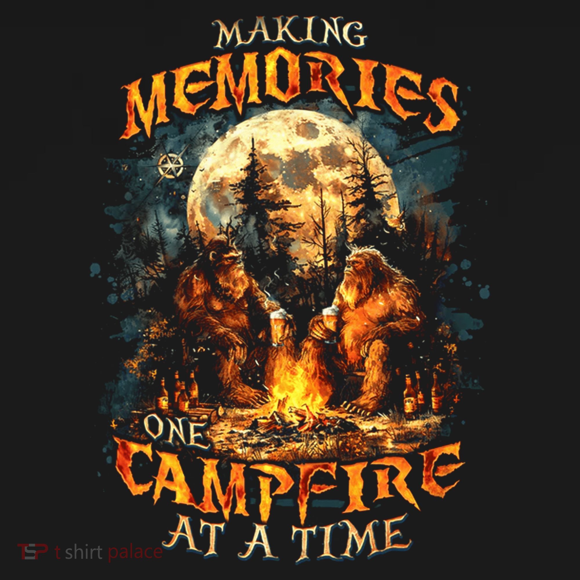 Making Memories One Campfire At A Time Bigfoot Camping Ornament