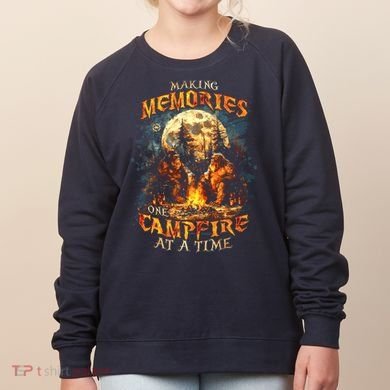 Making Memories One Campfire At A Time Bigfoot Camping Women's Sweatshirt