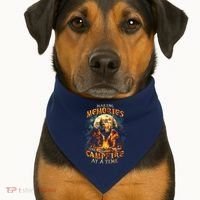 Making Memories One Campfire At A Time Bigfoot Camping USA-Made Doggie Bandana thumb 1