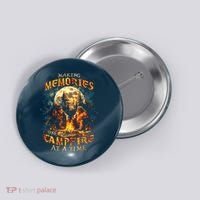 Making Memories One Campfire At A Time Bigfoot Camping Button thumb 0
