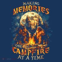 Making Memories One Campfire At A Time Bigfoot Camping Coaster thumb 2