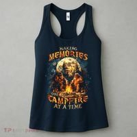 Making Memories One Campfire At A Time Bigfoot Camping Women's Tank Top thumb 3