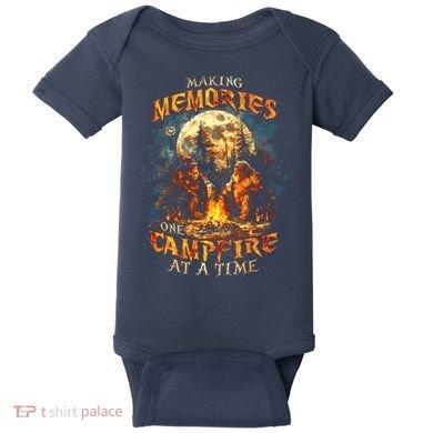 Making Memories One Campfire At A Time Bigfoot Camping Baby Bodysuit