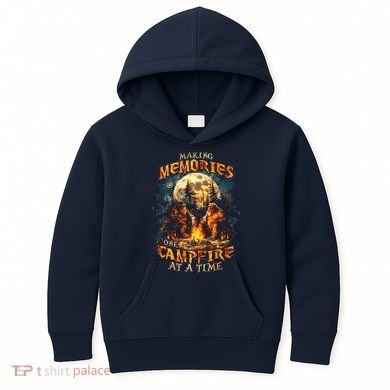 Making Memories One Campfire At A Time Bigfoot Camping Kids Hoodie