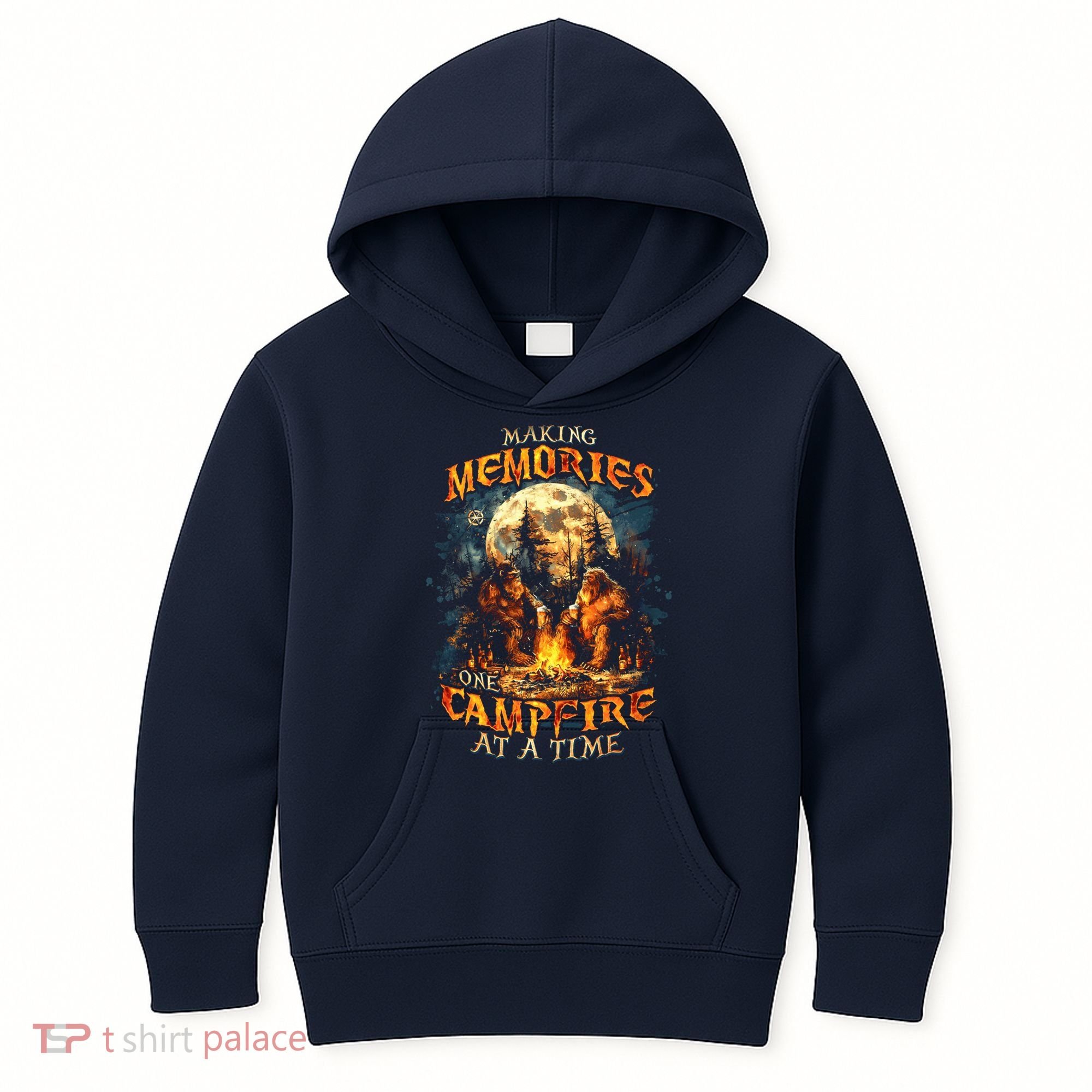 Making Memories One Campfire At A Time Bigfoot Camping Kids Hoodie