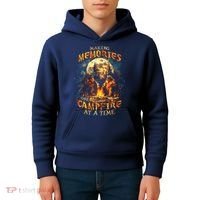 Making Memories One Campfire At A Time Bigfoot Camping Kids Hoodie thumb 4