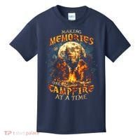 Making Memories One Campfire At A Time Bigfoot Camping Kids T-Shirt thumb 0