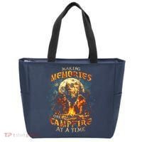 Making Memories One Campfire At A Time Bigfoot Camping Tote Bag thumb 0