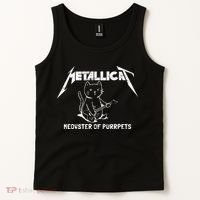 Metallicat Meowster Of Purrpets Funny Cat Tank Top thumb 2